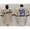 Los Angeles Dodgers #18 Yoshinobu Yamamoto Cream MWATKINS 2024 City Connect Limited Jersey