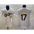 Los Angeles Dodgers #17 Shohei Ohtani White Gold MWATKINS Limited Stitched Jersey