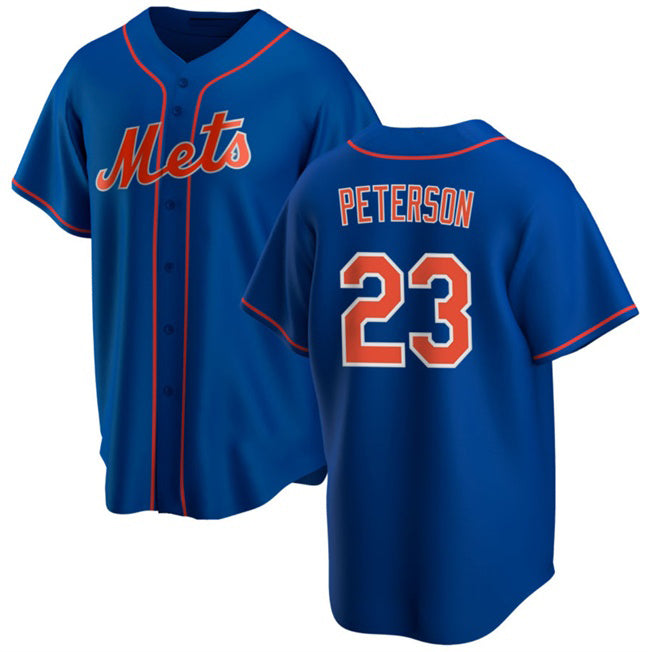 New York Mets #23 David Peterson Royal MWATKINS Cool Base Stitched Jersey