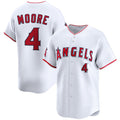 Los Angeles Angels #4 Christian Moore White MWATKINS Home Limited Stitched Jersey