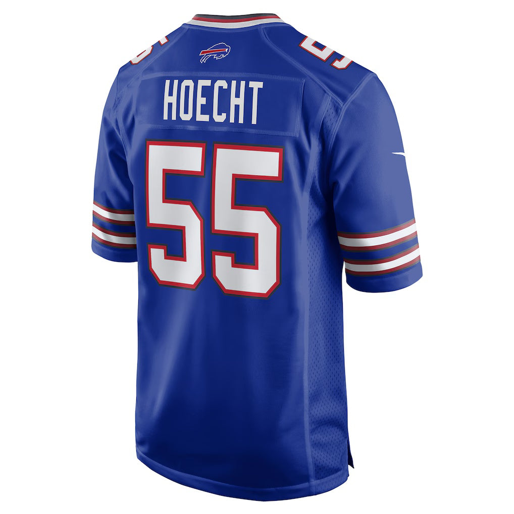 B.Bills #55 Michael Hoecht Royal MWATKINS Team Game Jersey