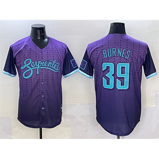 Arizona Diamondbacks #39 Corbin Burnes Purple MWATKINS 2025 City Connect Limited Stitched Jersey