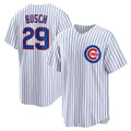 Chicago Cubs #29 Michael Busch White MWATKINS Home Replica Jersey
