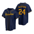 Milwaukee Brewers #24 Andrew McCutchen Navy MWATKINS Cool Base Stitched Jersey