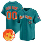 Custom Seattle Mariners x Dragon Ball Teal MWATKINS Vapor Premier Limited Jersey - All Stitched