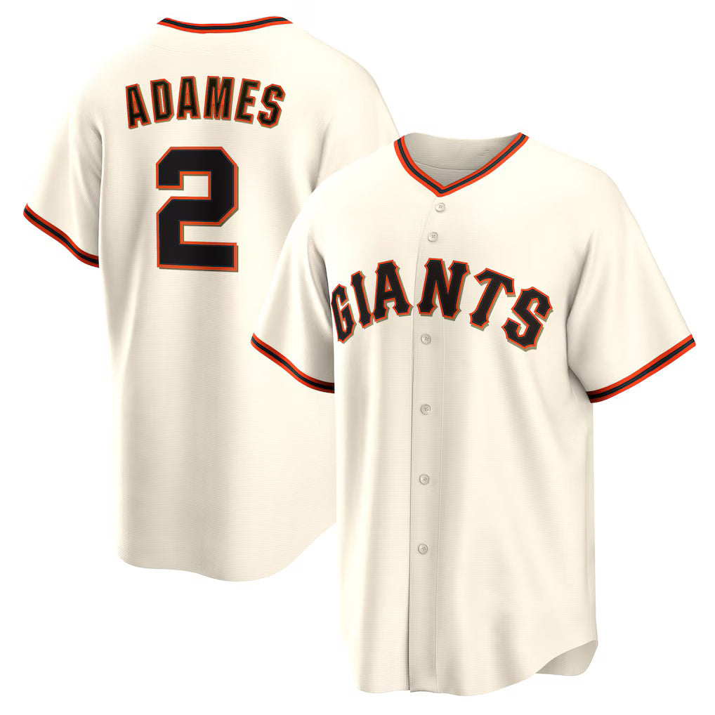 San Francisco Giants #2 Willy Adames MWATKINS Cream Home Replica Jersey