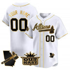 Custom Atlanta Braves Atliens Vapor Premier Limited Jersey V2 ¨C White Gold MWATKINS