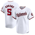 Washington Nationals #5 CJ Abrams White MWATKINS Home Limited Player Jersey