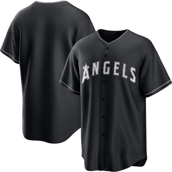 Los Angeles Angels Blank Black MWATKINS Lights Out Limited Stitched Jersey