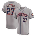 Houston Astros #27 Jose Altuve Gray MWATKINS Road Elite Player Jersey