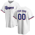 Custom Texas Rangers White MWATKINS Home Replica Jersey
