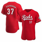 Cincinnati Reds #37 Tyler Stephenson Red MWATKINS Stitched Flex Base Jersey