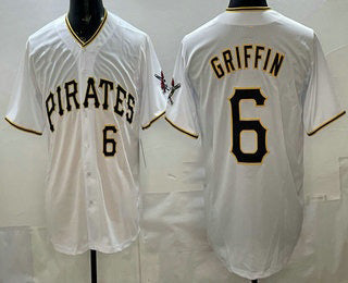 Pittsburgh Pirates #6 Konnor Griffin White MWATKINS Limited Jersey