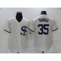 Chicago White Sox #35 Frank Thomas 2021 Cream Navy MWATKINS Field of Dreams Name Flex Base Stitched Jersey