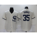 Chicago White Sox #35 Frank Thomas 2021 Cream Navy MWATKINS Field of Dreams Name Flex Base Stitched Jersey