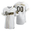 Custom Texas Rangers White MWATKINS Stitched Flex Base Golden Edition Jersey