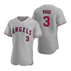 Los Angeles Angels #3 Waylor Ward Grey MWATKINS Flex Base Stitched Jersey