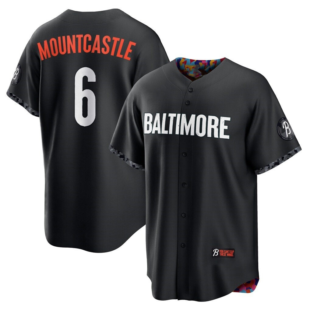 Baltimore Orioles #6 Ryan Mountcastle Black MWATKINS City Connect Replica Player Jersey