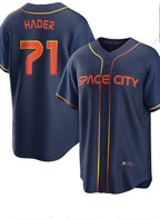 Houston Astros #71 Josh Hader 2022 Navy Blue MWATKINS City Connect Cool Base Stitched Jersey