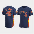 Houston Astros #45 Ryne Stanek Navy MWATKINS 60th Anniversary Flex Base Stitched Jersey