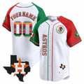 Custom Houston Astros Mexico Vapor Premier Limited Jersey V4 ¨C White MWATKINS