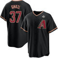 Arizona Diamondbacks #37 Kevin Ginkel Black MWATKINS 2023 World Series Cool Base Stitched Jersey