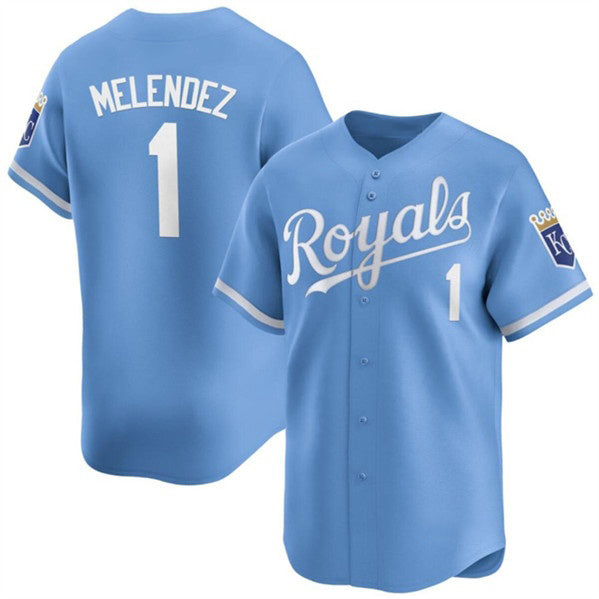 Kansas City Royals #1 MJ Melendez Light Blue MWATKINS Alternate Limited Stitched Jersey