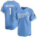 Kansas City Royals #1 MJ Melendez Light Blue MWATKINS Alternate Limited Stitched Jersey