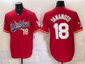 Los Angeles Dodgers x One Piece #18 Yoshinobu Yamamoto Red MWATKINS Vapor Premier Limited Stitched Jersey
