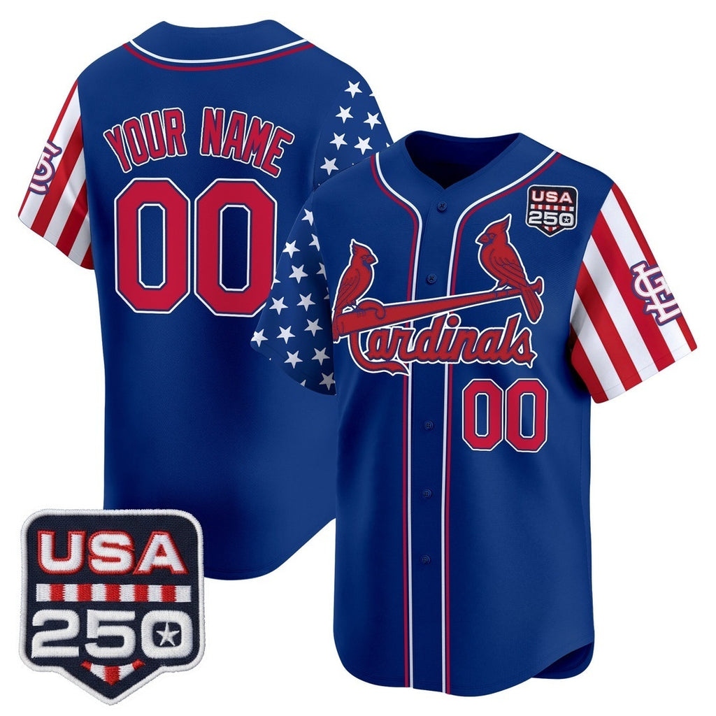 Custom St. Louis Cardinals America 250 Edition Vapor Premier Limited Royal MWATKINS Stitched Jerseys