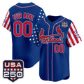 Custom St. Louis Cardinals America 250 Edition Vapor Premier Limited Royal MWATKINS Stitched Jerseys