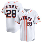 Houston Astros #28 Brice Matthews White MWATKINS 2025 Home Limited Stitched Jersey