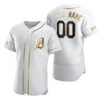 Custom Detroit Tigers White MWATKINS Stitched Flex Base Golden Edition Jersey