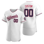 Custom Washington Nationals White MWATKINS Stitched Flex Base Jersey