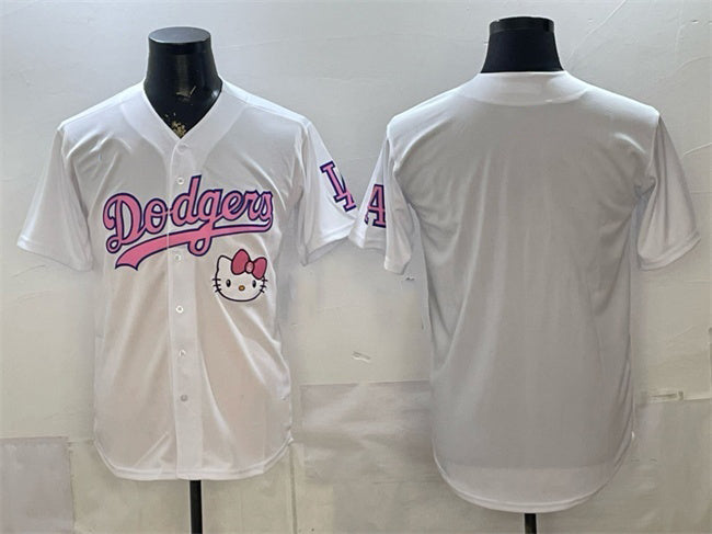 Los Angeles Dodgers Blank White MWATKINS Hello Kitty Night Stitched Jersey