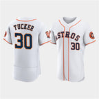Houston Astros #30 Kyle Tucker White MWATKINS 60th Anniversary Flex Base Stitched Jersey