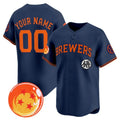 Custom Milwaukee Brewers x Dragon Ball Navy MWATKINS Vapor Premier Limited Jersey - All Stitched