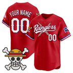 Custom Texas Rangers x One Piece Red MWATKINS Vapor Premier Limited Jersey - Stitched