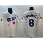Los Angeles Dodgers #8 Enrique Hernandez White MWATKINS 2025 Tokyo Series Limited Stitched Jersey