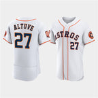Houston Astros #27 Jose Altuve White MWATKINS 60th Anniversary Flex Base Stitched Jersey