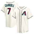 Arizona Diamondbacks #7 Corbin Carroll Cream MWATKINS Home Replica Jersey