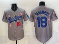Los Angeles Dodgers #18 Yoshinobu Yamamoto Grey MWATKINS 2025 Tokyo Series Limited Stitched Jersey