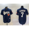 Houston Astros #7 CJ Stroud Navy MWATKINS Cactus Jack Vapor Premier Stitched Jersey