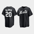 New York Mets #20 Pete Alonso Black MWATKINS Cool Base Stitched Jersey
