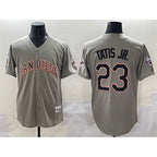San Diego Padres #23 Fernando Tatis Jr. Gray MWATKINS Fashion Throwback With Patch Cool Base Stitched Jersey