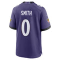 B.Ravens #0 Roquan Smith Purple MWATKINS Team Game Jersey 2