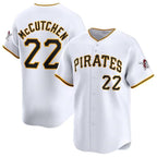 Pittsburgh Pirates #22 Andrew McCutchen White MWATKINS Home Limited Stitched Jersey