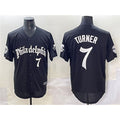 Philadelphia Phillies #7 Trea Turner Black MWATKINS Gothic Vapor Limited Stitched Jersey