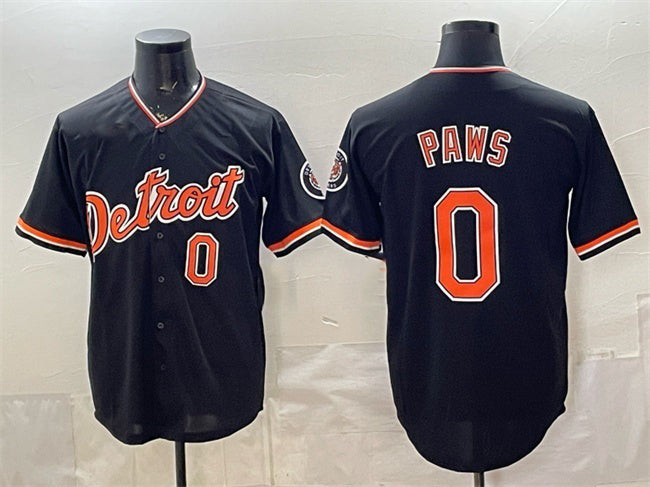 Detroit Tigers #0 Paws Black MWATKINS 2026 Alternate Vapor Premier Limited Stitched Jersey