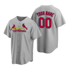 Custom St. Louis Cardinals Gray MWATKINS Stitched Cool Base Road Jersey